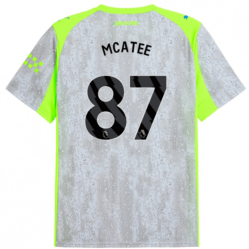 Danxen Kinderen James Mcatee #87 Grijs Geel Thuisshirt Derde Tenue 2025/26 T-Shirt