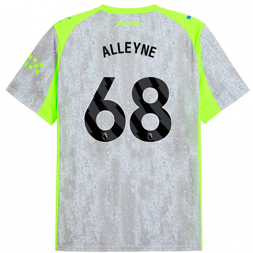 Danxen Kinderen Max Alleyne #68 Grijs Geel Thuisshirt Derde Tenue 2025/26 T-Shirt