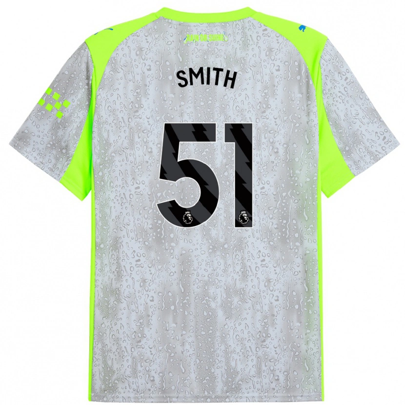 Danxen Kinderen Isaac Smith #51 Grijs Geel Thuisshirt Derde Tenue 2025/26 T-Shirt