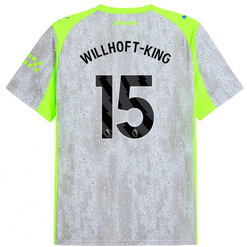 Danxen Kinderen Han Willhoft-King #15 Grijs Geel Thuisshirt Derde Tenue 2025/26 T-Shirt