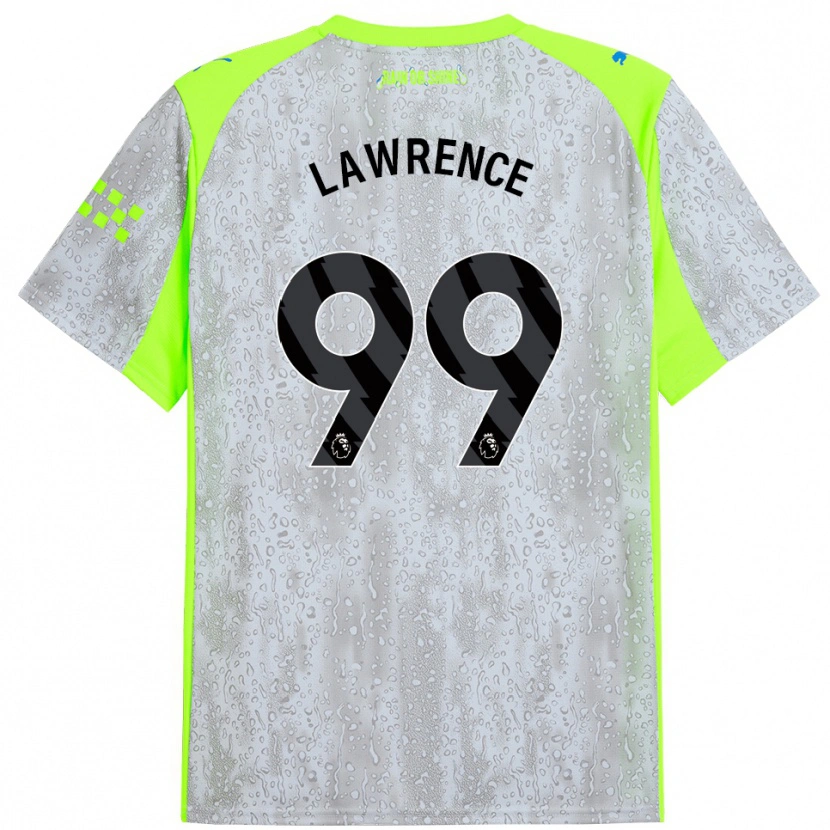 Danxen Kinderen Emilio Lawrence #99 Grijs Geel Thuisshirt Derde Tenue 2025/26 T-Shirt