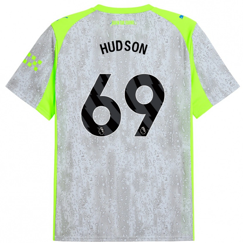 Danxen Kinderen Max Hudson #69 Grijs Geel Thuisshirt Derde Tenue 2025/26 T-Shirt