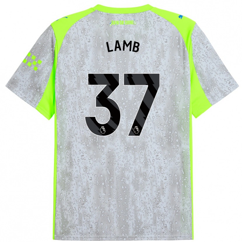 Danxen Kinderen Teddie Lamb #37 Grijs Geel Thuisshirt Derde Tenue 2025/26 T-Shirt