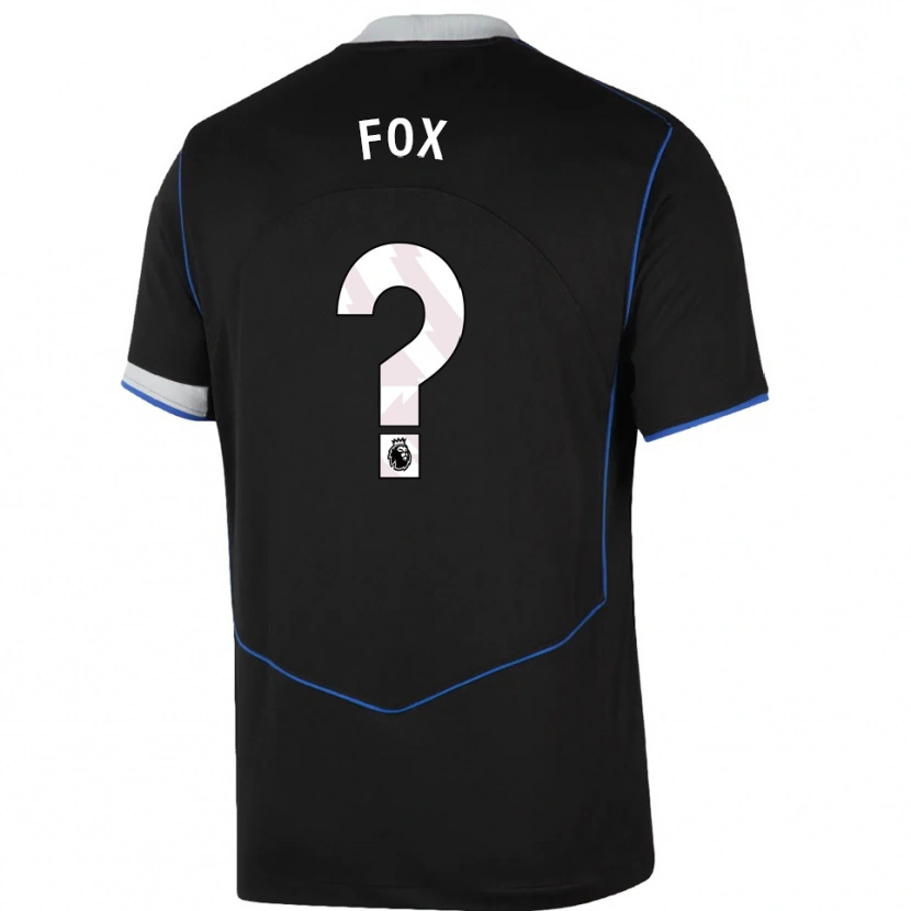 Danxen Kinderen Jorja Fox #0 Zwart Blauw Zilver Thuisshirt Derde Tenue 2025/26 T-Shirt