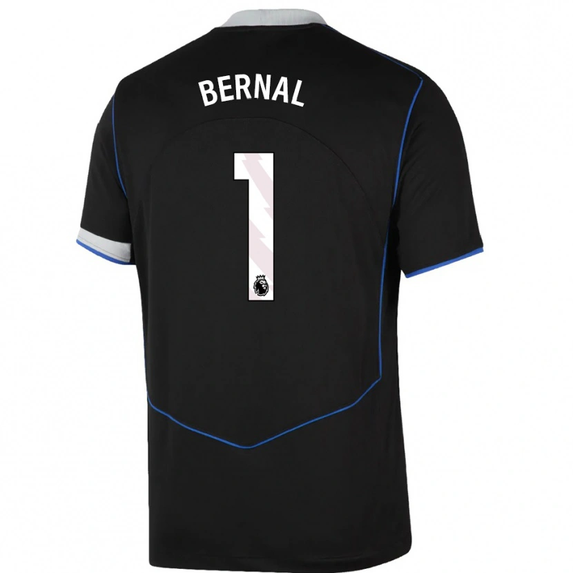 Danxen Kinderen Freddy Bernal #1 Zwart Blauw Zilver Thuisshirt Derde Tenue 2025/26 T-Shirt