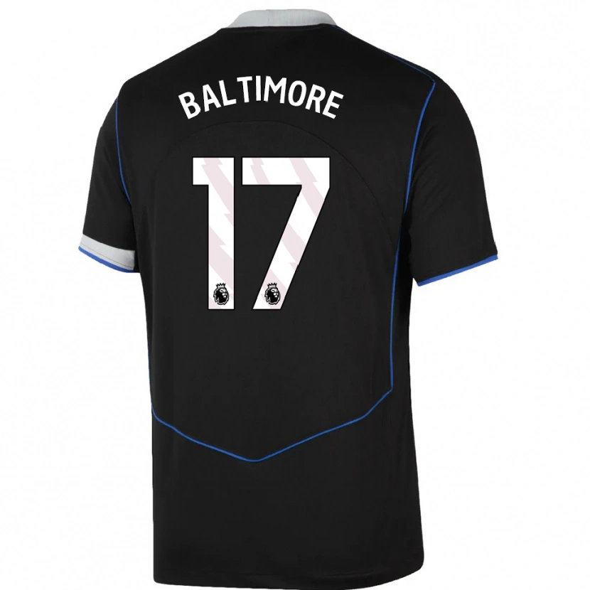 Danxen Kinderen Sandy Baltimore #17 Zwart Blauw Zilver Thuisshirt Derde Tenue 2025/26 T-Shirt