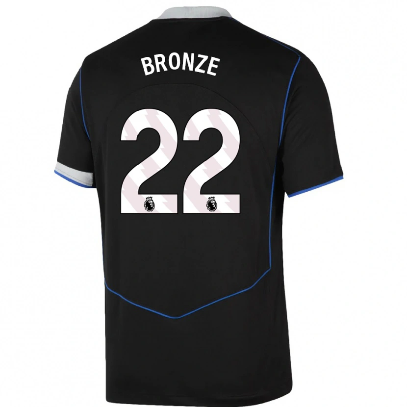Danxen Kinderen Lucy Bronze #22 Zwart Blauw Zilver Thuisshirt Derde Tenue 2025/26 T-Shirt