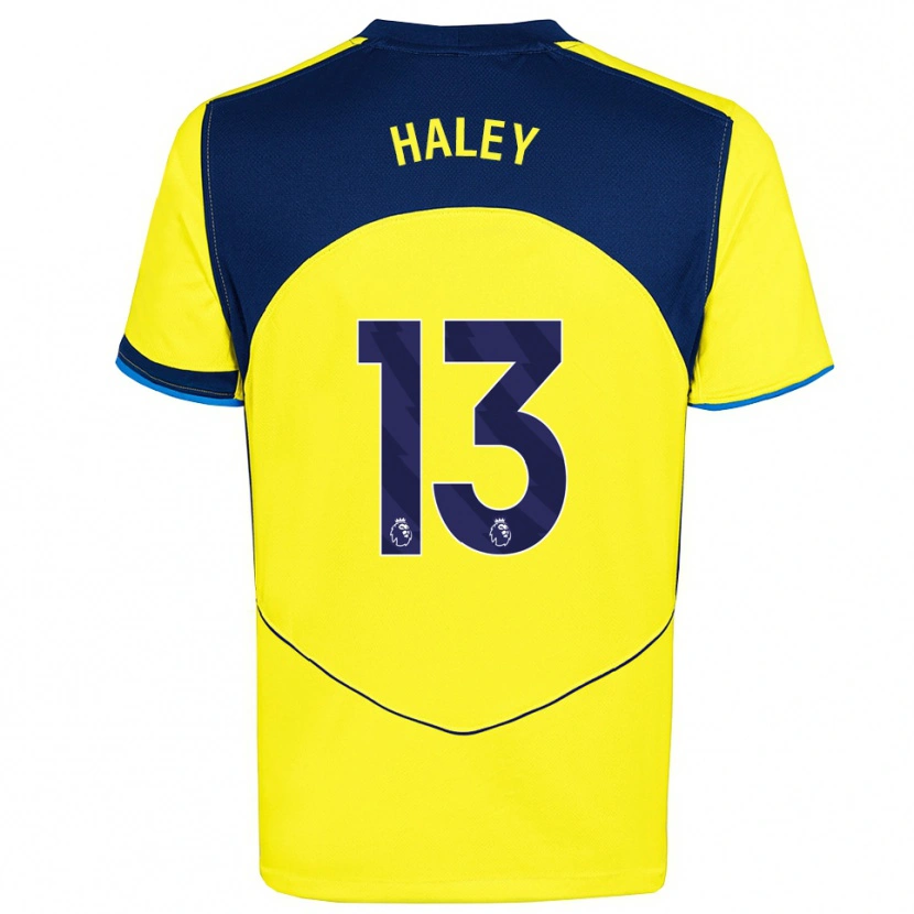 Danxen Kinderen Micah Haley #13 Geel Marineblauw Thuisshirt Derde Tenue 2025/26 T-Shirt
