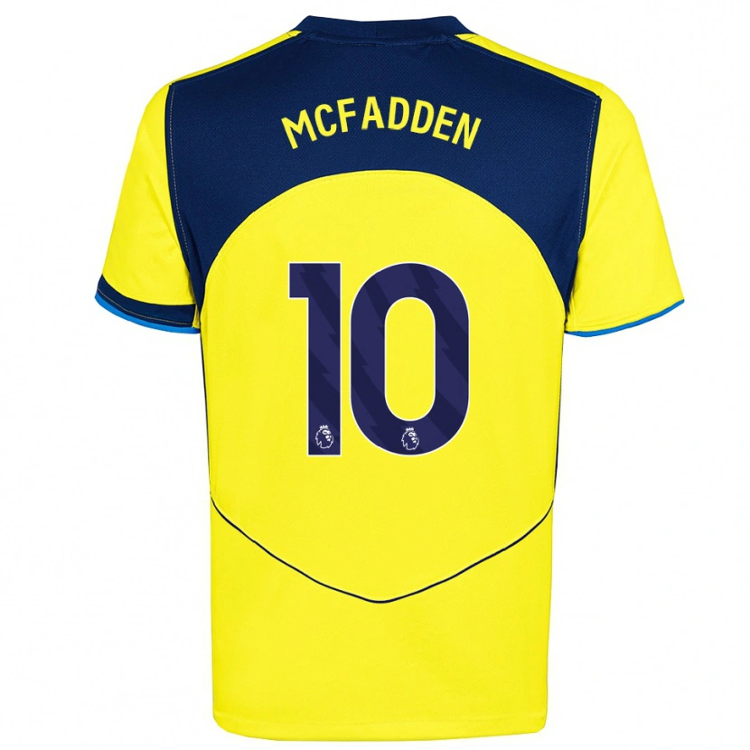 Danxen Kinderen Max Mcfadden #10 Geel Marineblauw Thuisshirt Derde Tenue 2025/26 T-Shirt