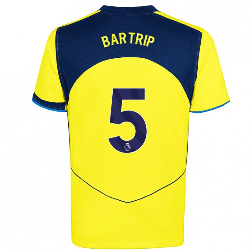 Danxen Kinderen Molly Bartrip #5 Geel Marineblauw Thuisshirt Derde Tenue 2025/26 T-Shirt