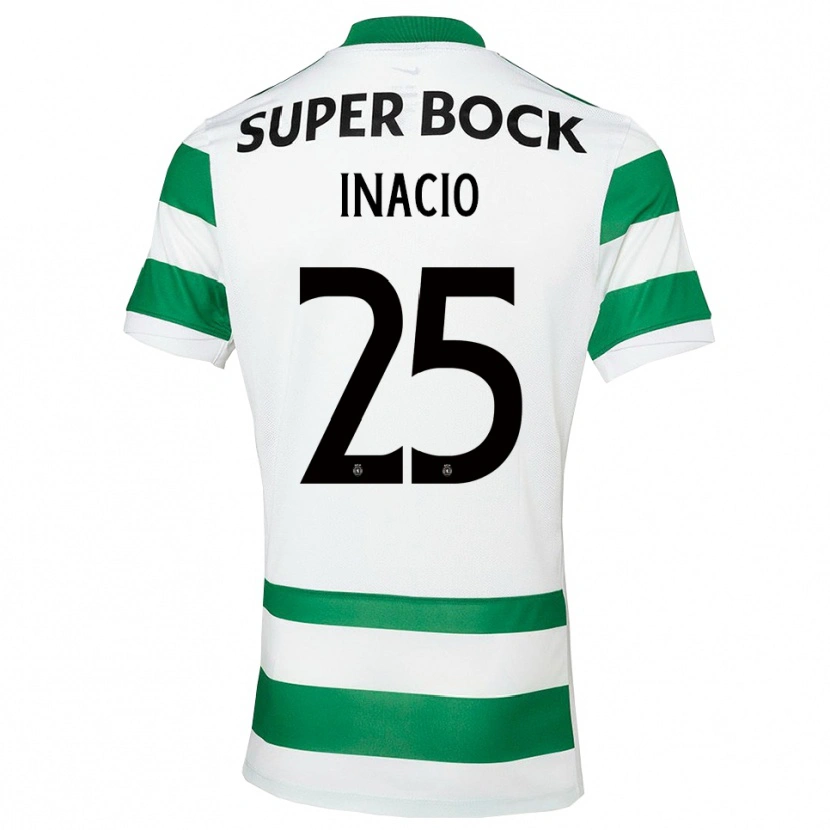 Danxen Heren Gonçalo Inácio #25 Groen Wit Thuisshirt Thuistenue 2025/26 T-Shirt