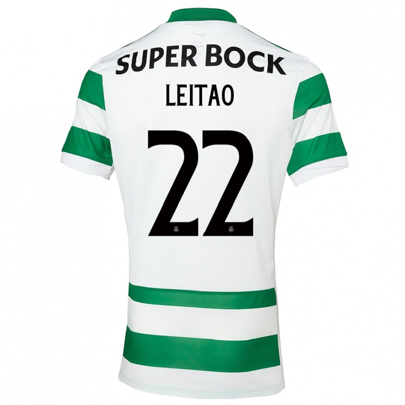 Danxen Heren Tiago Leitão #22 Groen Wit Thuisshirt Thuistenue 2025/26 T-Shirt