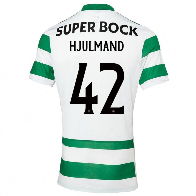 Danxen Heren Morten Hjulmand #42 Groen Wit Thuisshirt Thuistenue 2025/26 T-Shirt