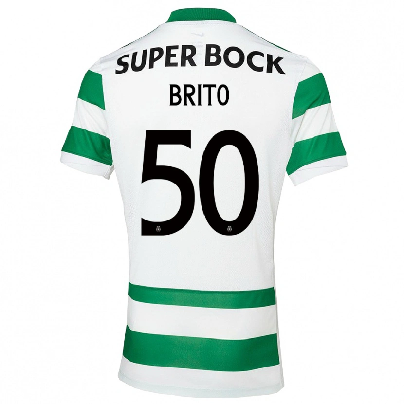 Danxen Heren Alexandre Brito #50 Groen Wit Thuisshirt Thuistenue 2025/26 T-Shirt
