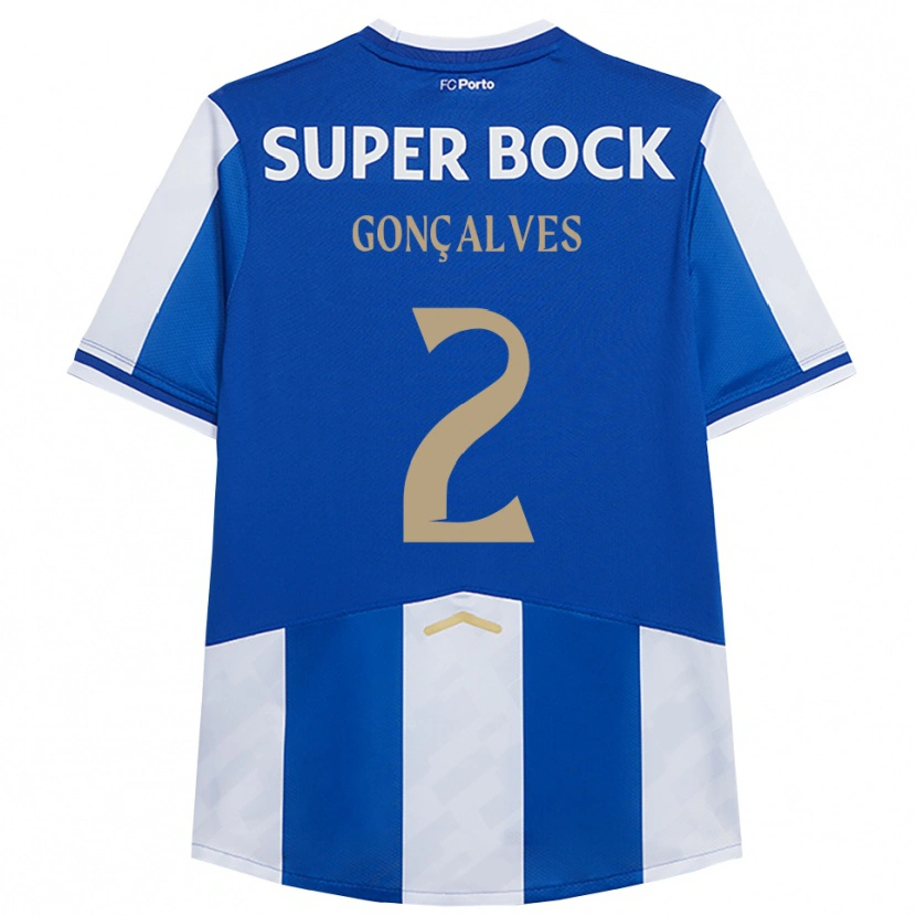 Danxen Heren Ema Gonçalves #2 Blauw Wit Thuisshirt Thuistenue 2025/26 T-Shirt