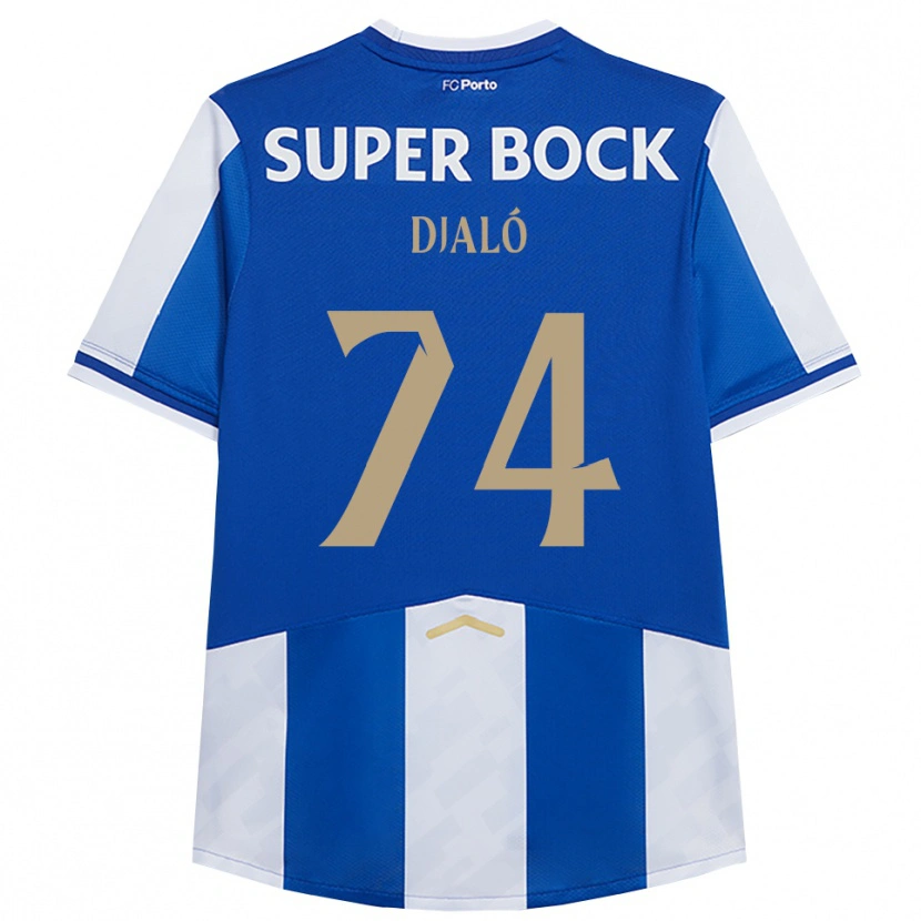 Danxen Heren Ussumane Djaló #74 Blauw Wit Thuisshirt Thuistenue 2025/26 T-Shirt