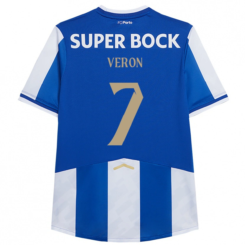 Danxen Heren Gabriel Veron #7 Blauw Wit Thuisshirt Thuistenue 2025/26 T-Shirt