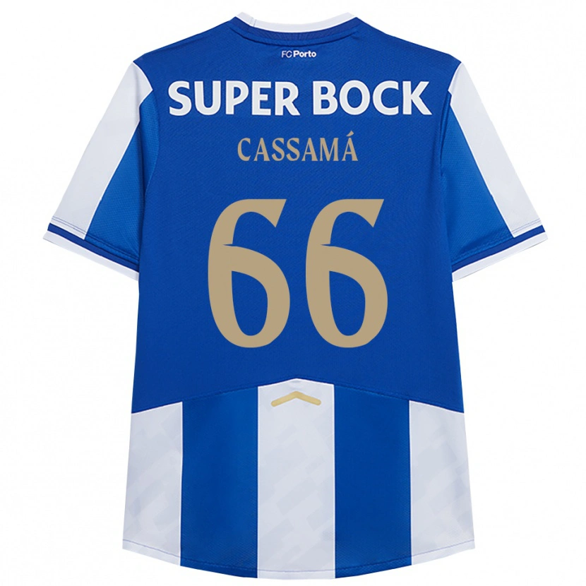Danxen Heren Adramane Cassamá #66 Blauw Wit Thuisshirt Thuistenue 2025/26 T-Shirt