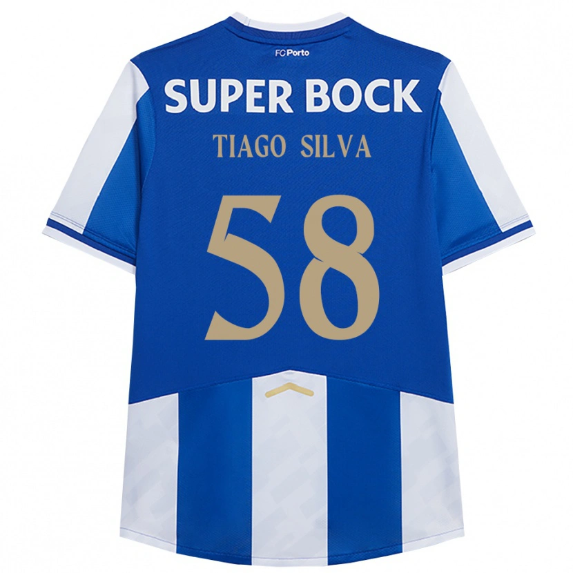 Danxen Heren Tiago Silva #58 Blauw Wit Thuisshirt Thuistenue 2025/26 T-Shirt