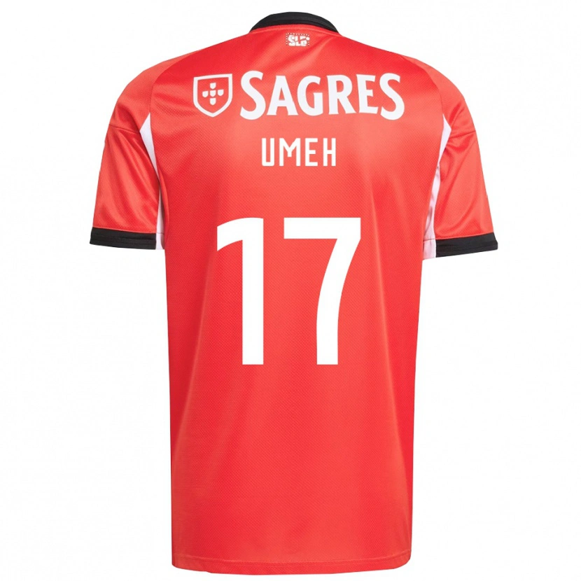 Danxen Heren Jaden Umeh #17 Rood Wit Thuisshirt Thuistenue 2025/26 T-Shirt