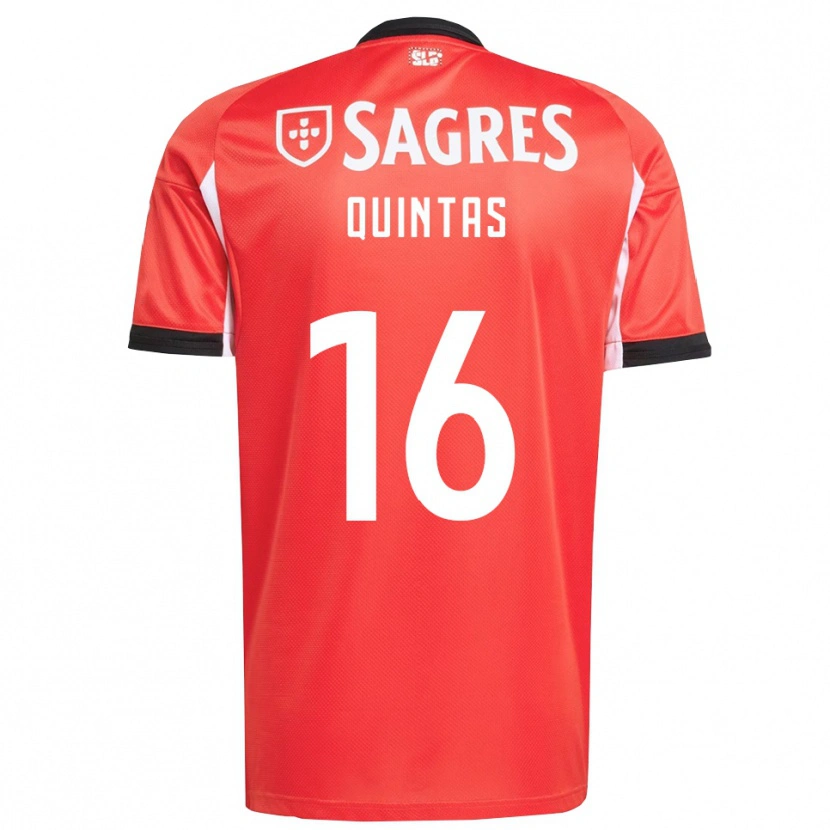 Danxen Heren Rafael Quintas #16 Rood Wit Thuisshirt Thuistenue 2025/26 T-Shirt