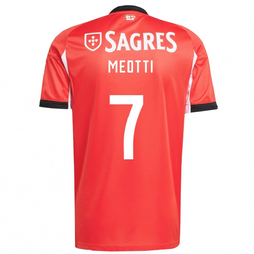 Danxen Heren Carlos Meotti #7 Rood Wit Thuisshirt Thuistenue 2025/26 T-Shirt
