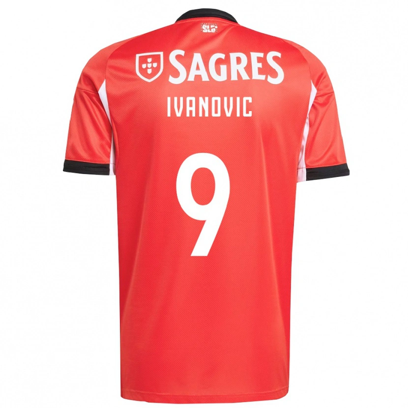 Danxen Heren Franjo Ivanovic #9 Rood Wit Thuisshirt Thuistenue 2025/26 T-Shirt