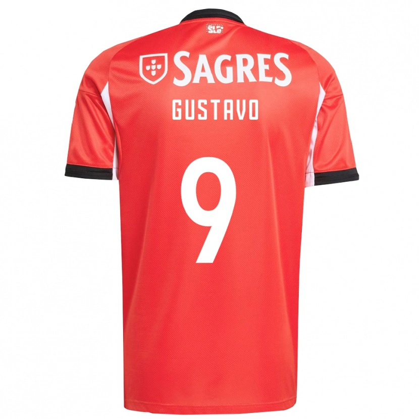 Danxen Heren Gustavo Ferreira #9 Rood Wit Thuisshirt Thuistenue 2025/26 T-Shirt