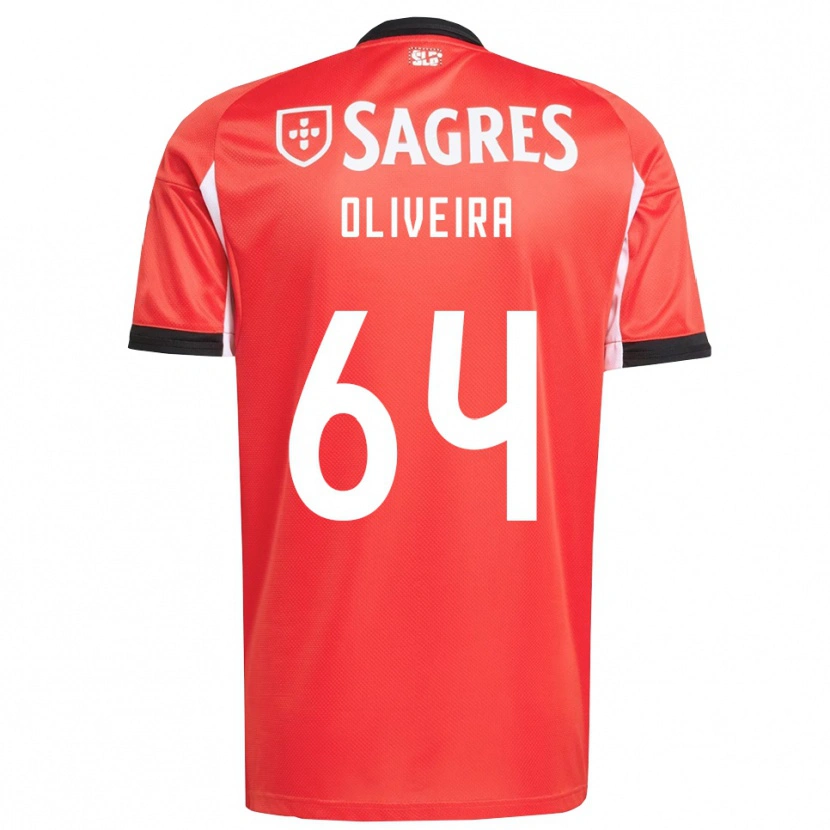 Danxen Heren Gonçalo Oliveira #64 Rood Wit Thuisshirt Thuistenue 2025/26 T-Shirt