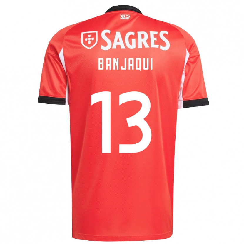 Danxen Heren Daniel Banjaqui #13 Rood Wit Thuisshirt Thuistenue 2025/26 T-Shirt