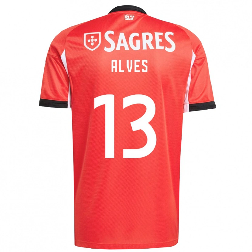 Danxen Heren Lúcia Alves #13 Rood Wit Thuisshirt Thuistenue 2025/26 T-Shirt