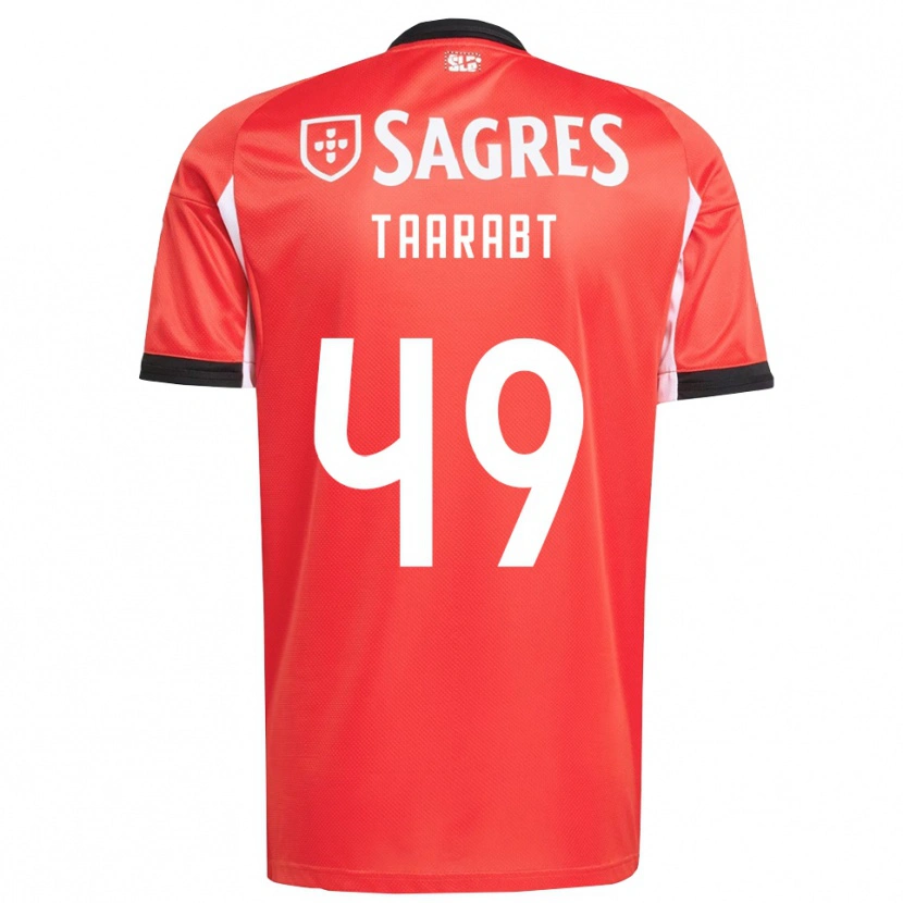 Danxen Heren Adel Taarabt #49 Rood Wit Thuisshirt Thuistenue 2025/26 T-Shirt