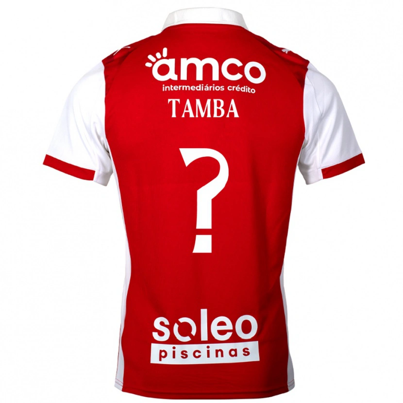 Danxen Heren Fabrice Tamba #0 Rood Wit Thuisshirt Thuistenue 2025/26 T-Shirt