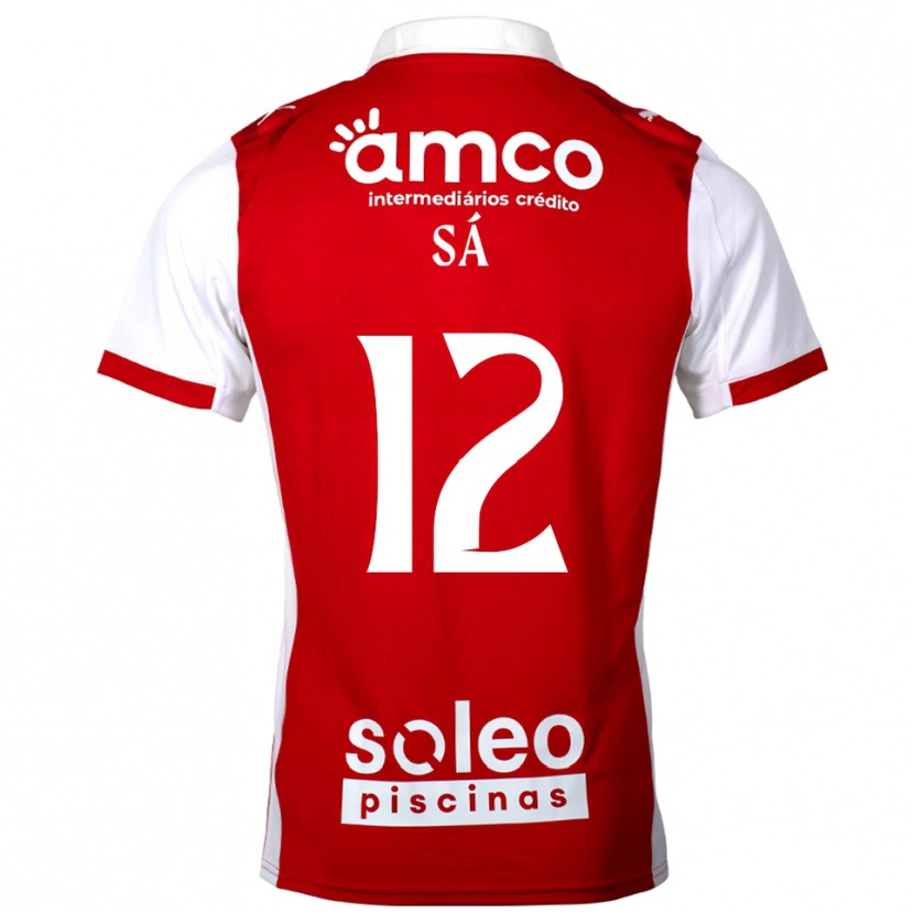 Danxen Heren Tiago Sá #12 Rood Wit Thuisshirt Thuistenue 2025/26 T-Shirt