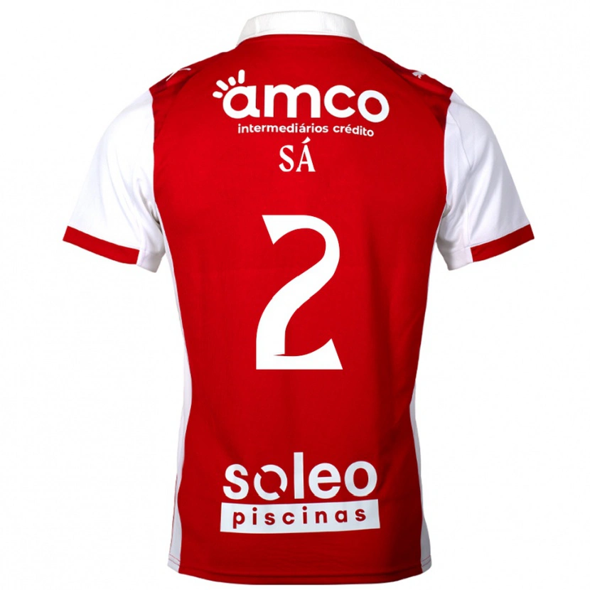 Danxen Heren Henrique Sá #2 Rood Wit Thuisshirt Thuistenue 2025/26 T-Shirt
