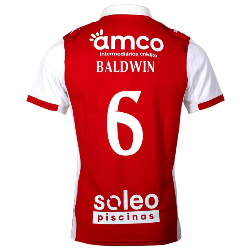 Danxen Heren Carlyn Baldwin #6 Rood Wit Thuisshirt Thuistenue 2025/26 T-Shirt