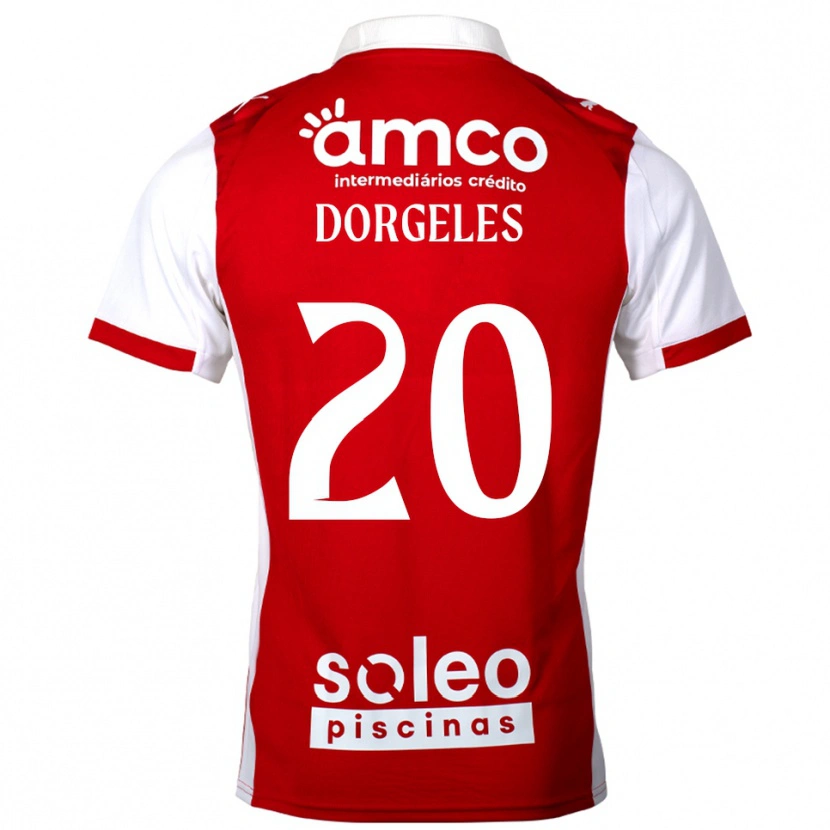 Danxen Heren Mario Dorgeles #20 Rood Wit Thuisshirt Thuistenue 2025/26 T-Shirt