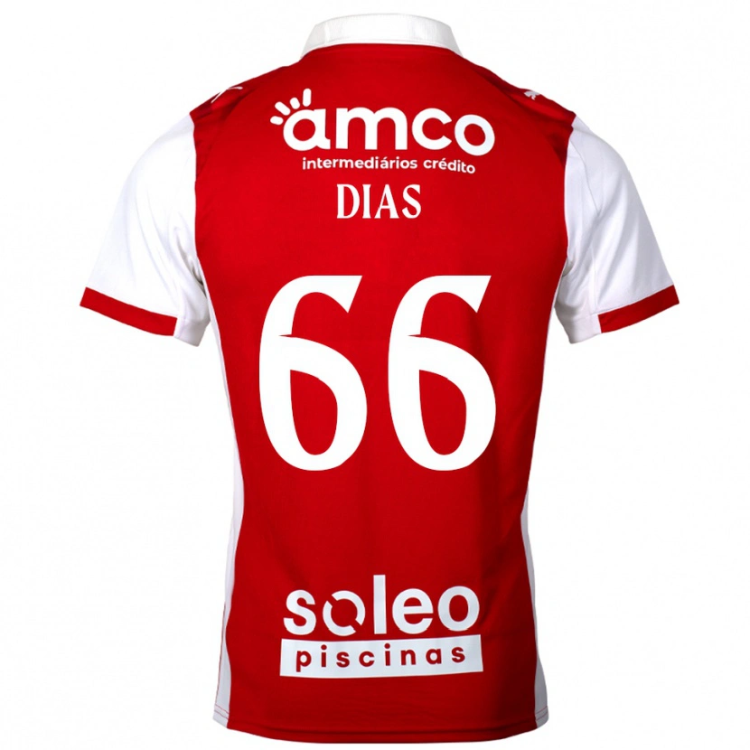 Danxen Heren Gonçalo Dias #66 Rood Wit Thuisshirt Thuistenue 2025/26 T-Shirt