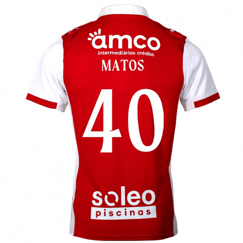 Danxen Heren João Matos #40 Rood Wit Thuisshirt Thuistenue 2025/26 T-Shirt