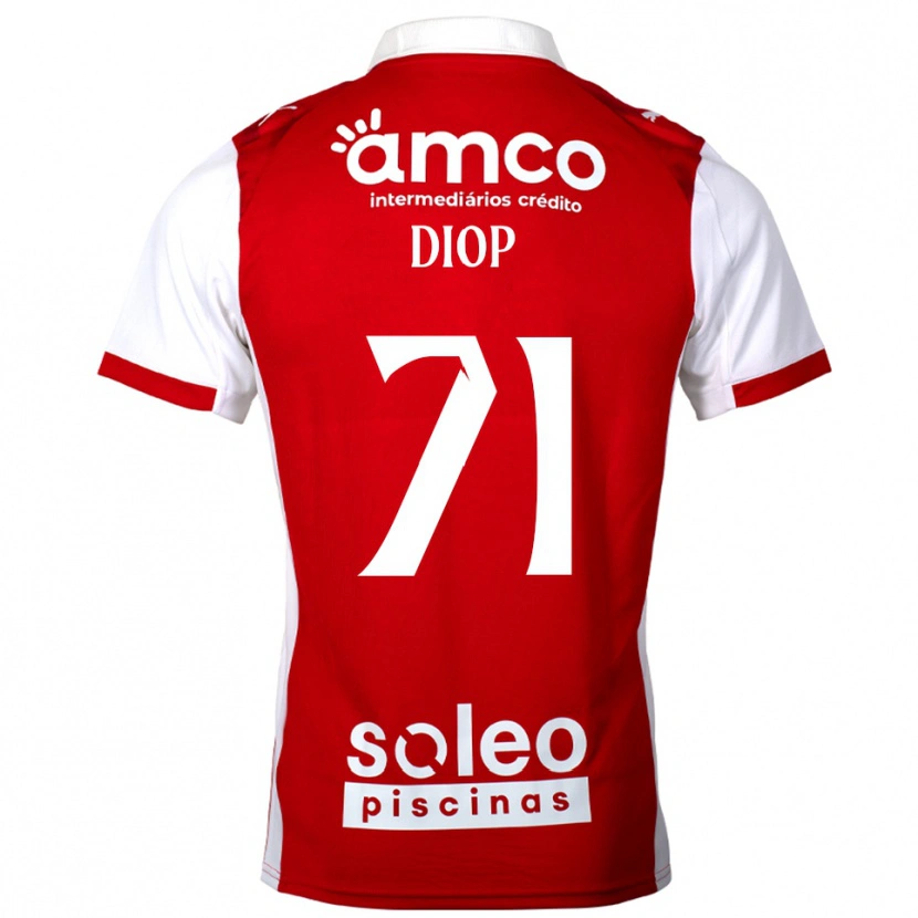 Danxen Heren Mamadou Diop #71 Rood Wit Thuisshirt Thuistenue 2025/26 T-Shirt