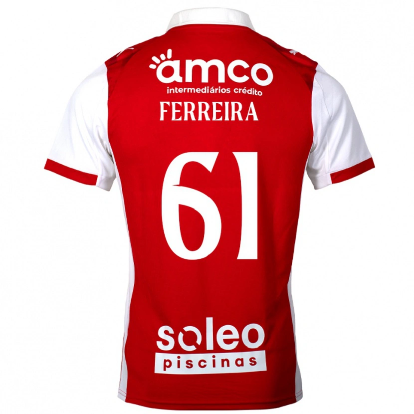 Danxen Heren Tiago Ferreira #61 Rood Wit Thuisshirt Thuistenue 2025/26 T-Shirt