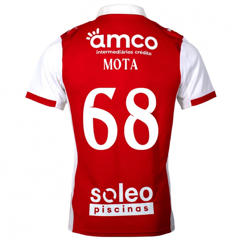 Danxen Heren Edgar Mota #68 Rood Wit Thuisshirt Thuistenue 2025/26 T-Shirt