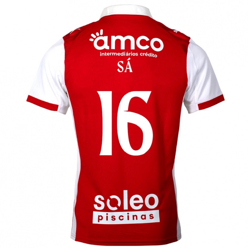 Danxen Heren Manuel Sá #16 Rood Wit Thuisshirt Thuistenue 2025/26 T-Shirt