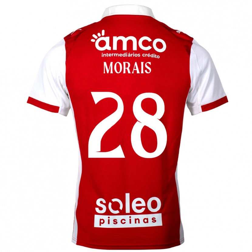 Danxen Heren Patrícia Morais #28 Rood Wit Thuisshirt Thuistenue 2025/26 T-Shirt