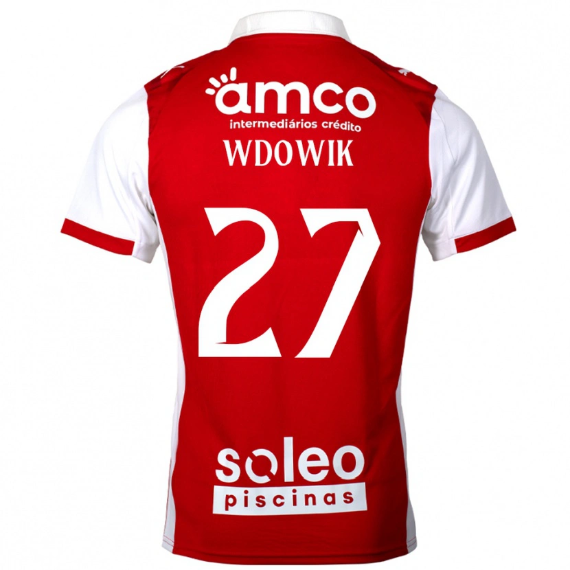 Danxen Heren Bartlomiej Wdowik #27 Rood Wit Thuisshirt Thuistenue 2025/26 T-Shirt