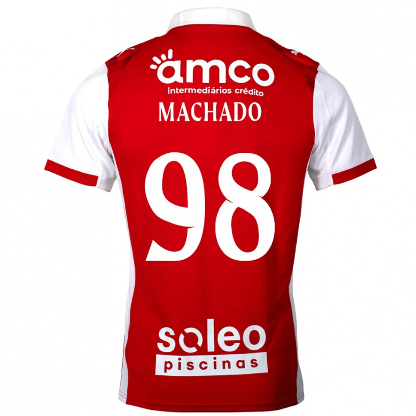Danxen Heren Gonçalo Machado #98 Rood Wit Thuisshirt Thuistenue 2025/26 T-Shirt