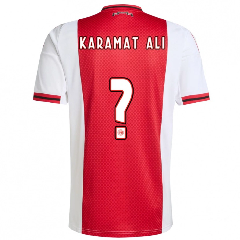 Danxen Heren Yaïr Karamat Ali #0 Rood Wit Thuisshirt Thuistenue 2025/26 T-Shirt