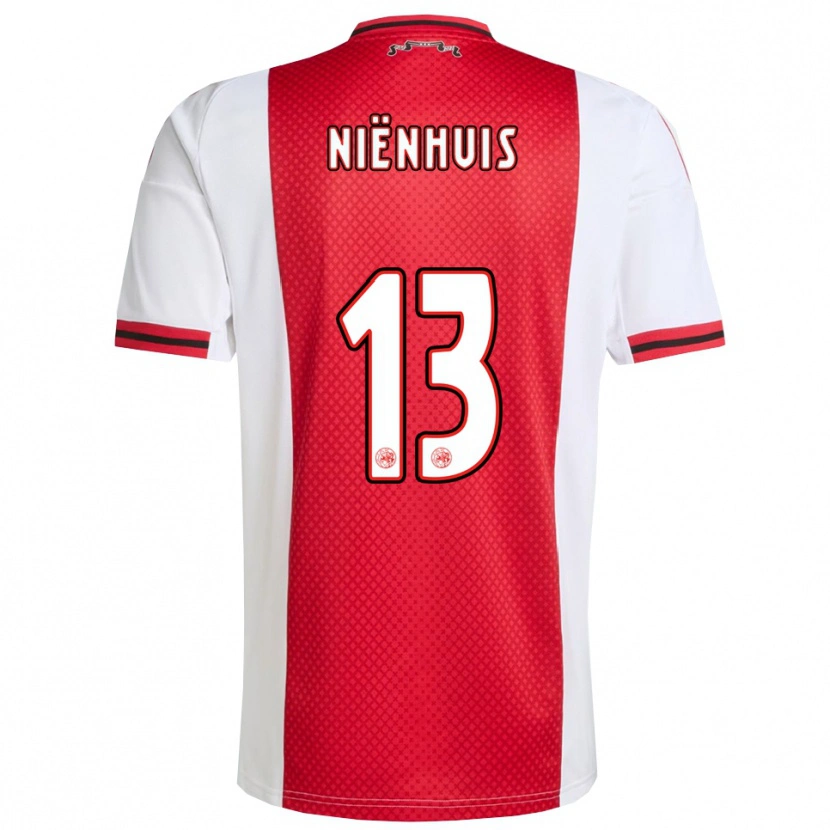 Danxen Heren Lois Niënhuis #13 Rood Wit Thuisshirt Thuistenue 2025/26 T-Shirt