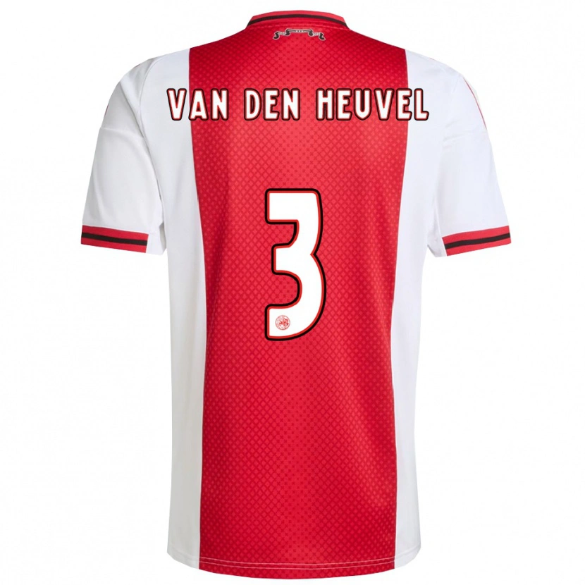 Danxen Heren Nino Van Den Heuvel #3 Rood Wit Thuisshirt Thuistenue 2025/26 T-Shirt