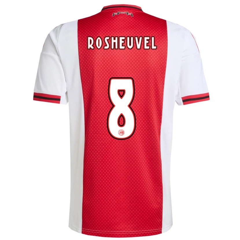Danxen Heren Darren Rosheuvel #8 Rood Wit Thuisshirt Thuistenue 2025/26 T-Shirt